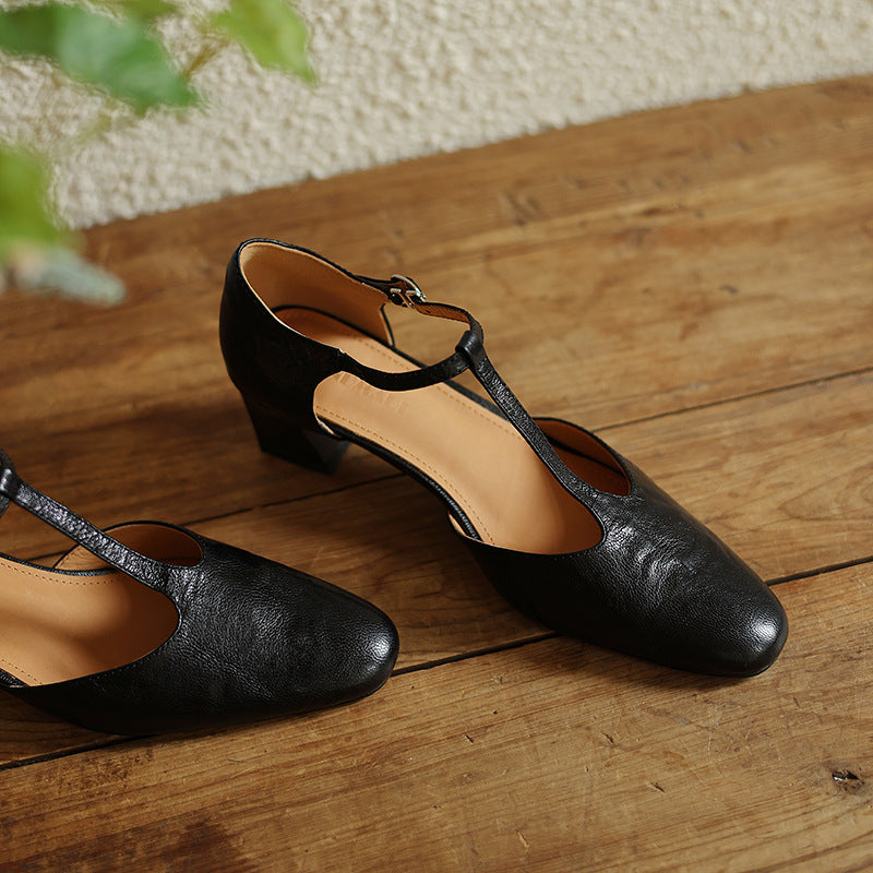 Lucienne | Talons à Bride en T Élégants