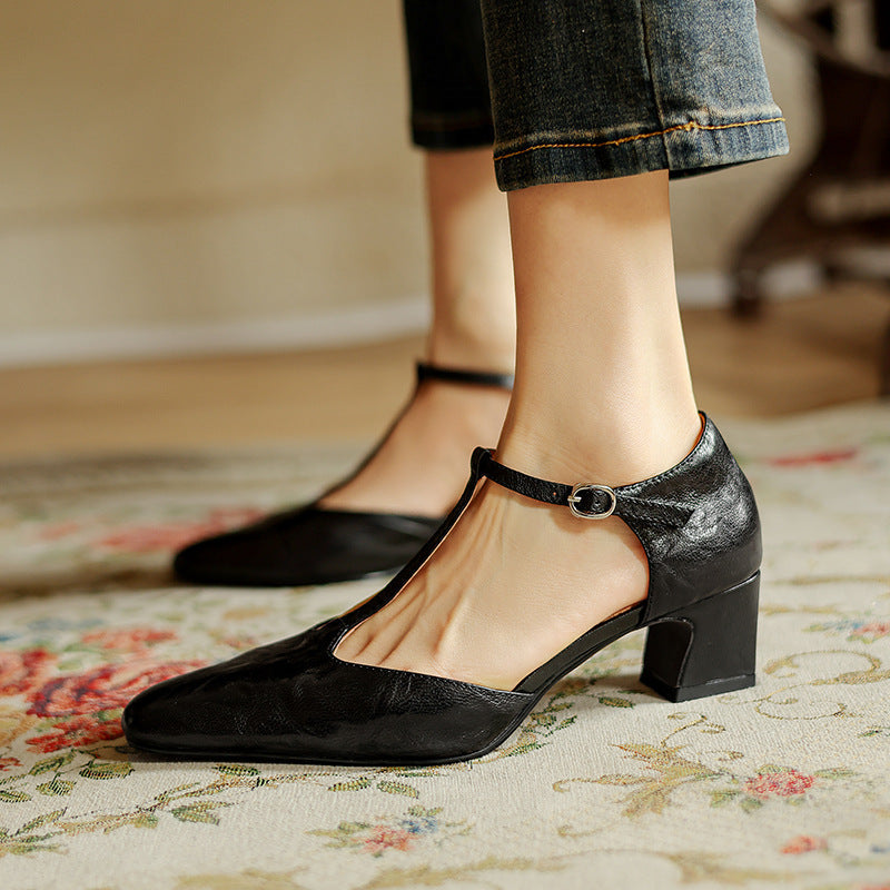 Lucienne | Talons à Bride en T Élégants