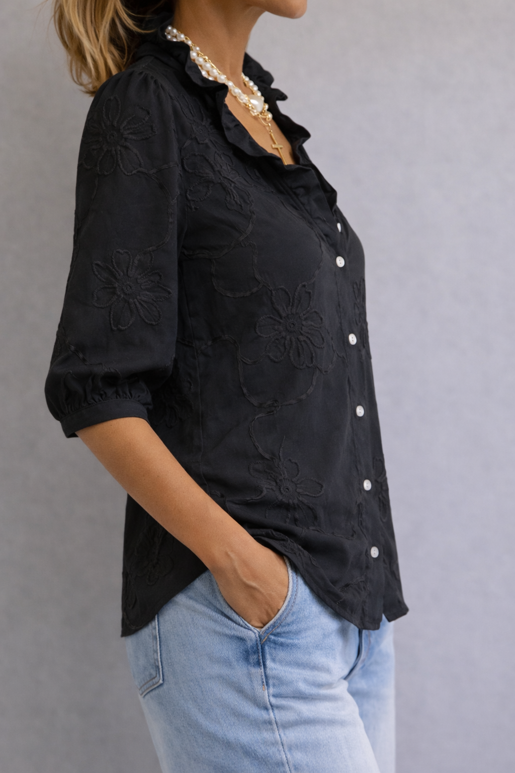 Amélie | Blouse Florale Élégante