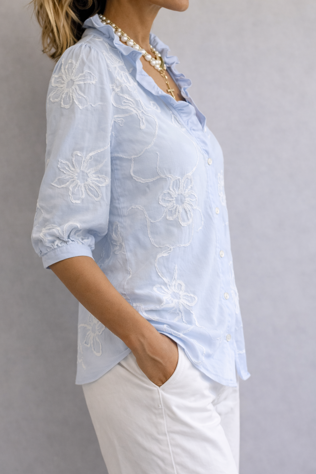 Jeanne | Blouse Florale Élégante