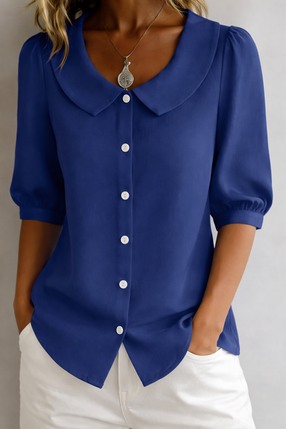 Nadia | Blouse à Col Élégante
