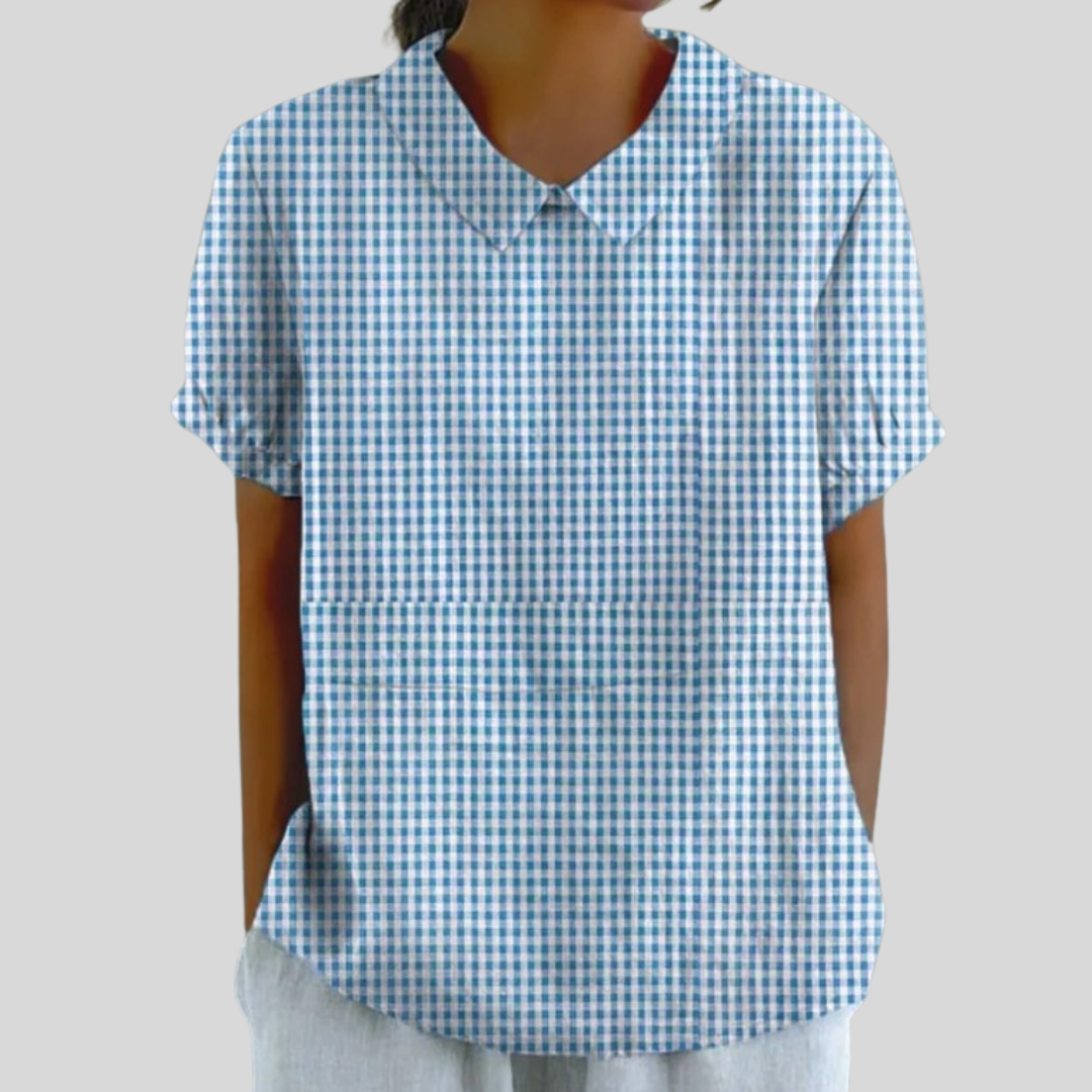 Maëlle™ | Blouse Carreaux Printemps