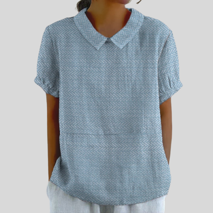 Élodine™ | Blouse Minimaliste Motif
