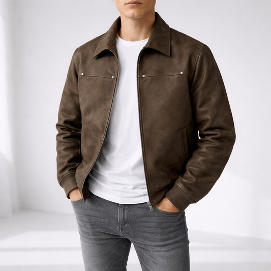 Donovan Leather Bomber Jacket