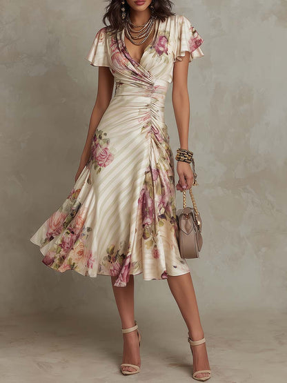 Romane | Robe Élégante à Décolleté en V Dos Ouvert