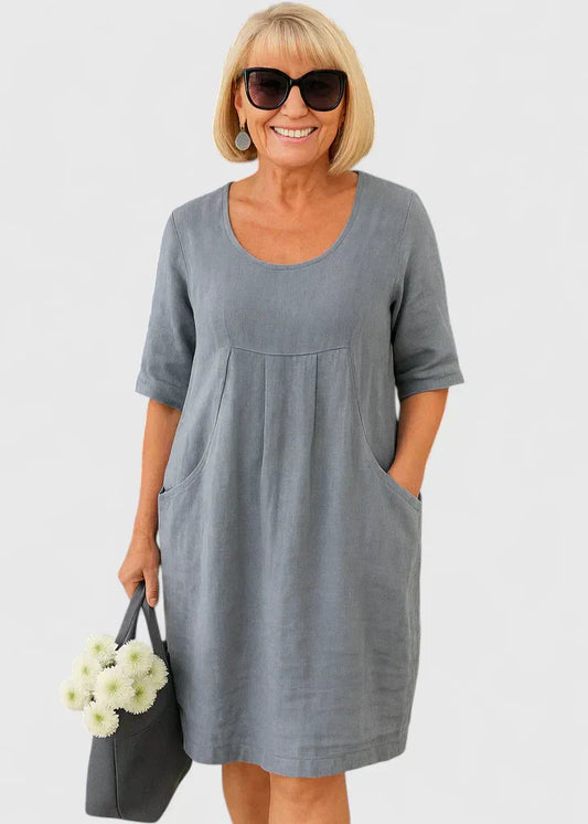 Liorine™ | Robe Poches Col Rond