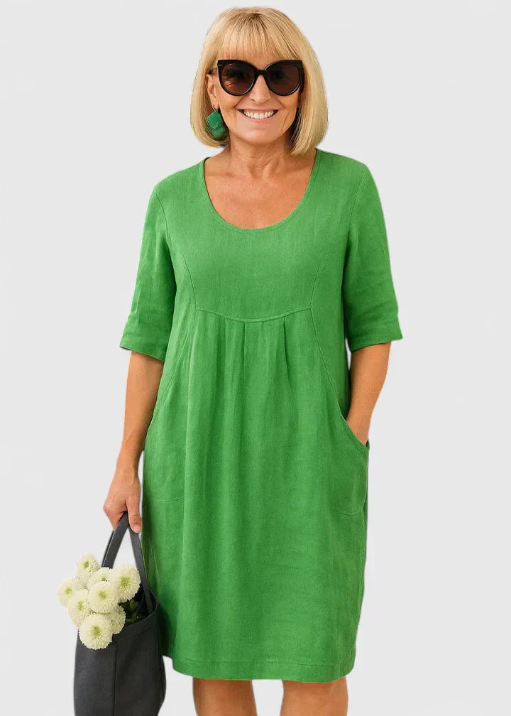Liorine™ | Robe Poches Col Rond