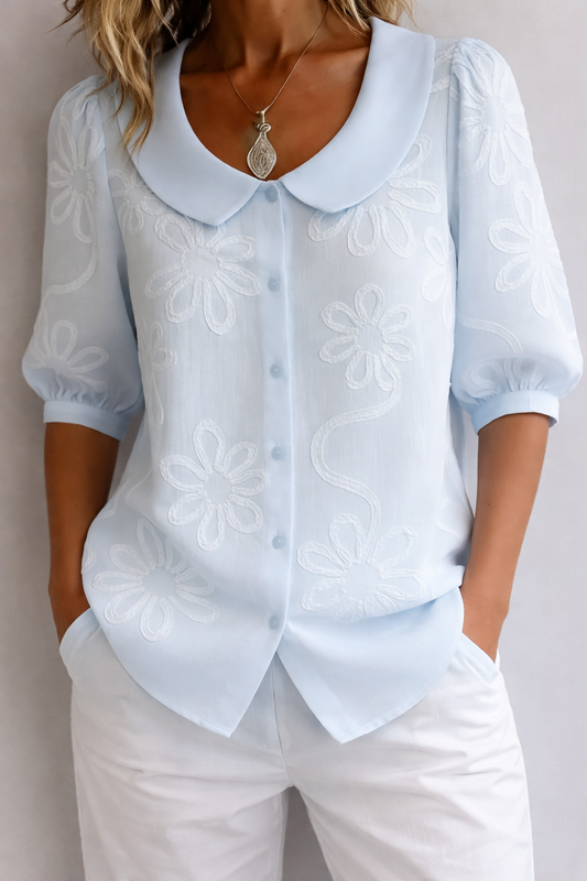 Élise | Blouse Florale Raffinée