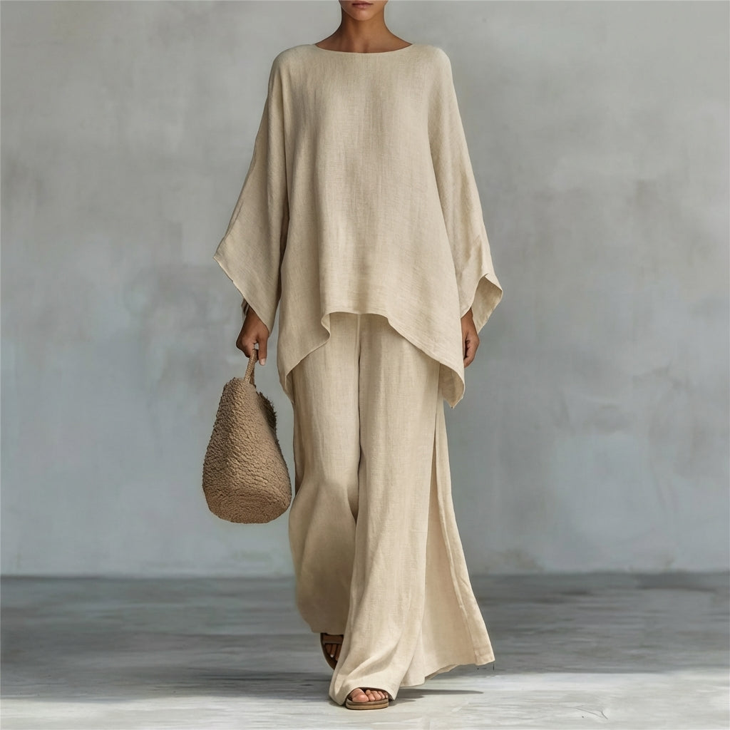 Clara | Ensemble Deux Pièces à Manches Longues et Pantalon Large