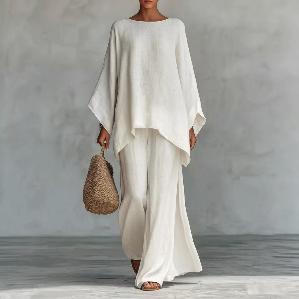 Clara | Ensemble Deux Pièces à Manches Longues et Pantalon Large