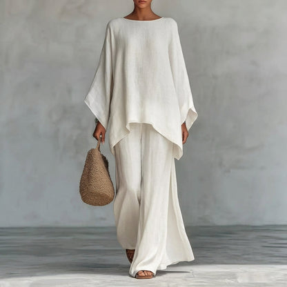 Clara | Ensemble Deux Pièces à Manches Longues et Pantalon Large