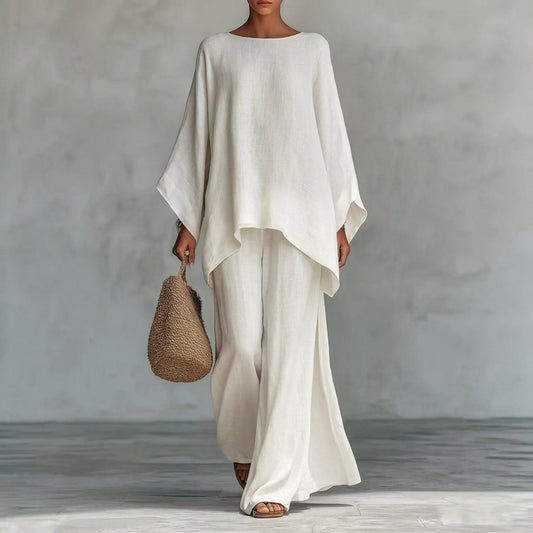 Clara | Ensemble Deux Pièces à Manches Longues et Pantalon Large