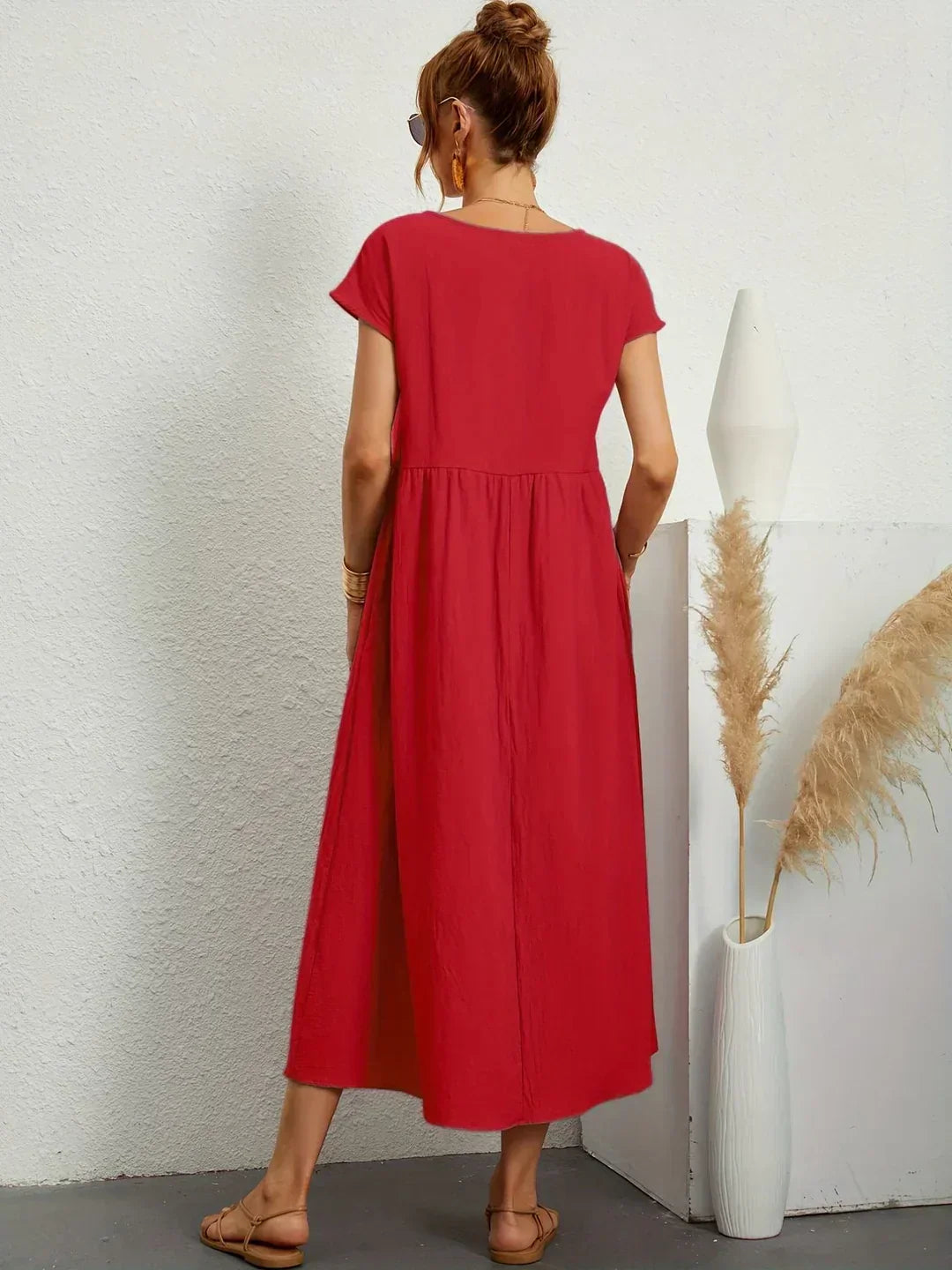 Louise | Robe Midi Fluide Élégante