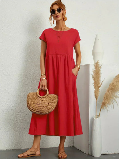 Louise | Robe Midi Fluide Élégante