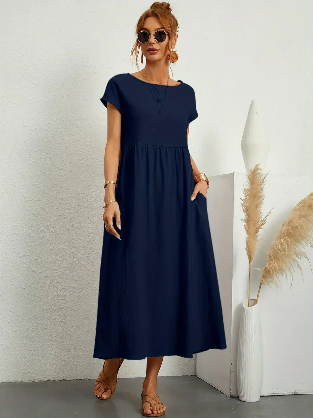 Louise | Robe Midi Fluide Élégante