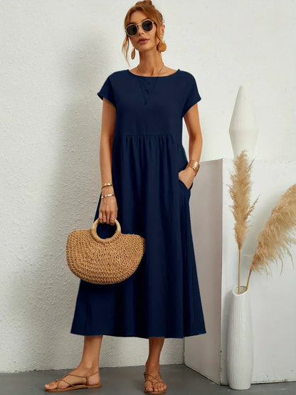 Louise | Robe Midi Fluide Élégante