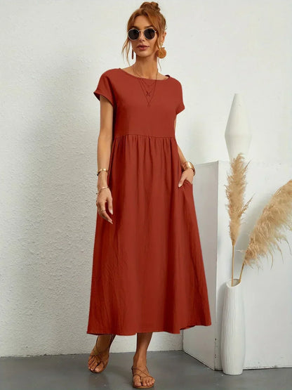 Louise | Robe Midi Fluide Élégante