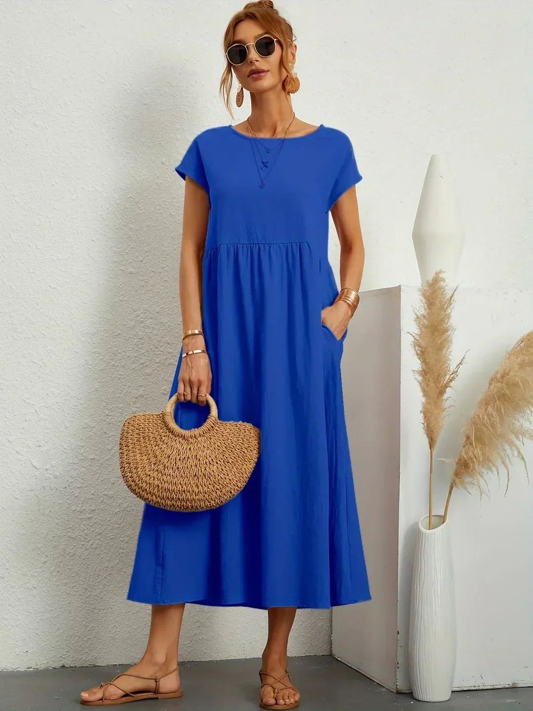 Louise | Robe Midi Fluide Élégante