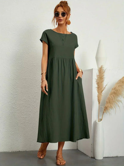 Louise | Robe Midi Fluide Élégante