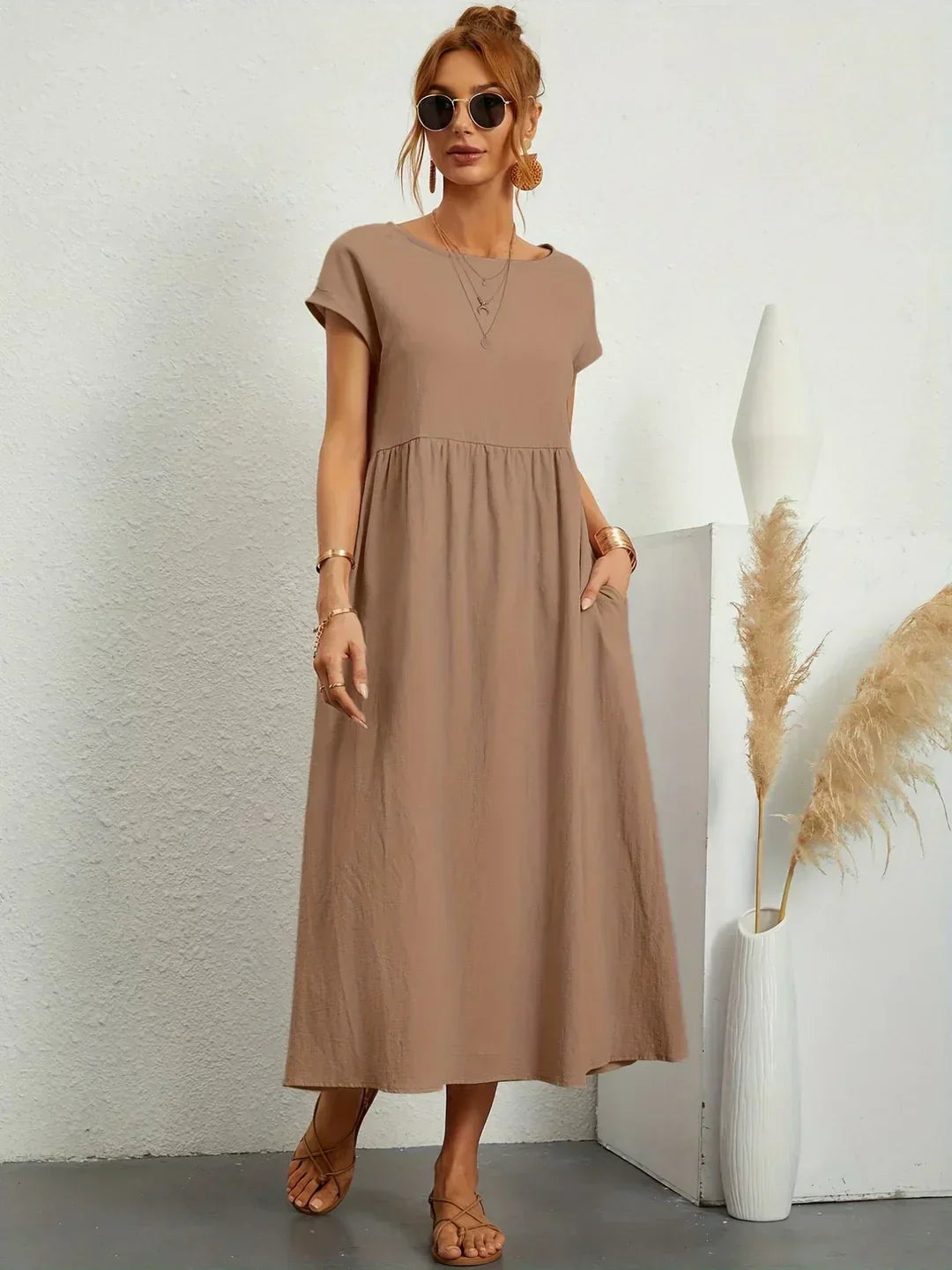 Louise | Robe Midi Fluide Élégante