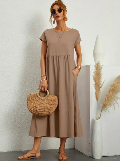 Louise | Robe Midi Fluide Élégante
