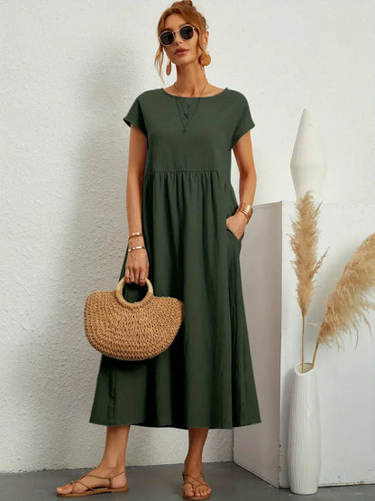 Louise | Robe Midi Fluide Élégante