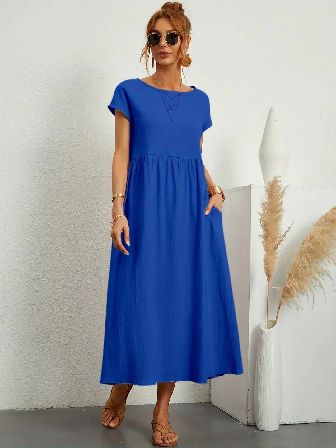 Louise | Robe Midi Fluide Élégante