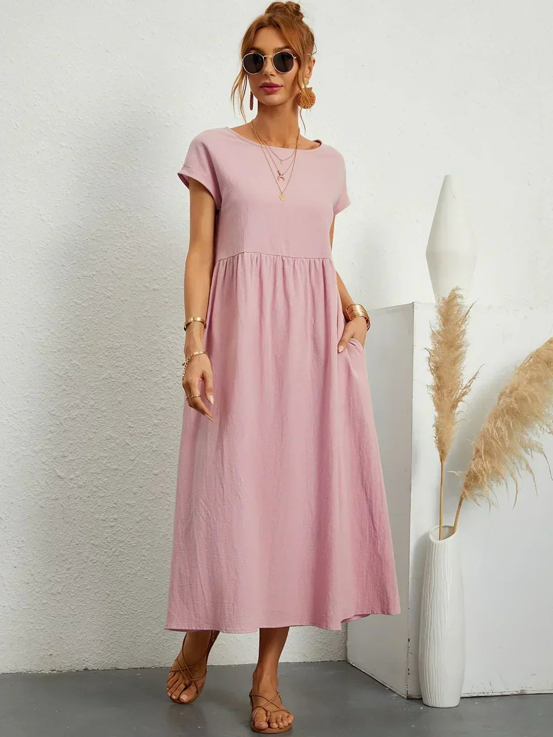 Louise | Robe Midi Fluide Élégante