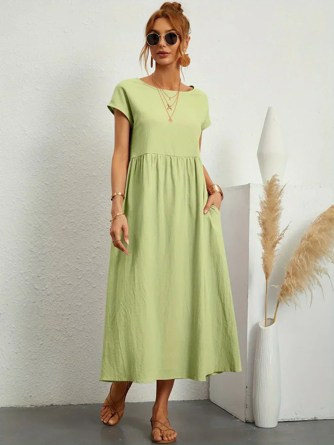 Louise | Robe Midi Fluide Élégante