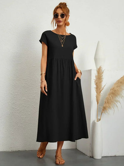 Louise | Robe Midi Fluide Élégante