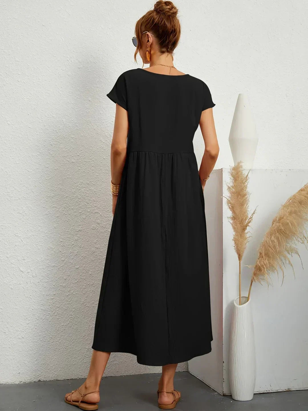 Louise | Robe Midi Fluide Élégante