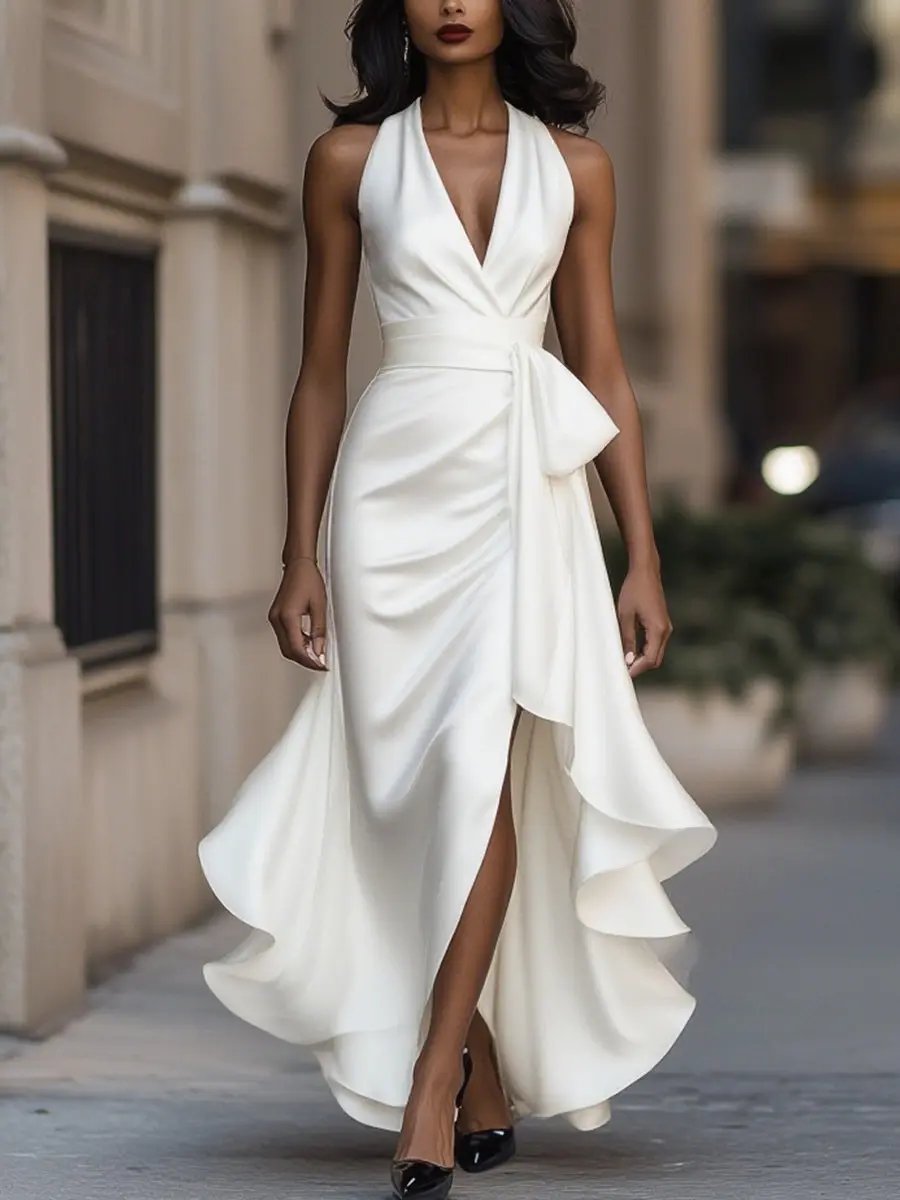 Juliette | Robe Maxi Fluide à Boutons
