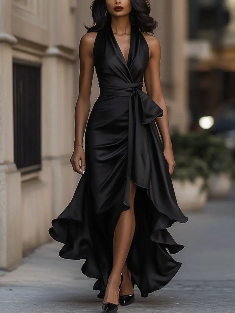 Juliette | Robe Maxi Fluide à Boutons