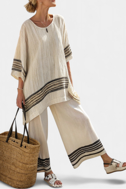 Léonie™ | Ensemble Haut Pantalon Marche Fluide