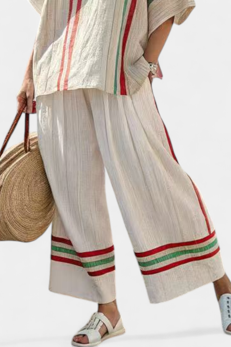 Catherine™ | Ensemble Haut Pantalon Journée Légère