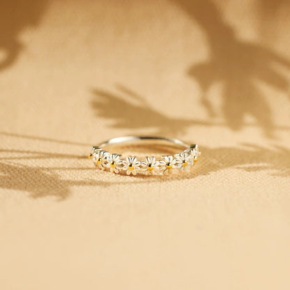 Calyra™ | Bague Fleur Argent