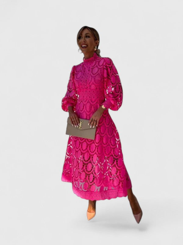 Solène™ | Robe Midi Dentelle