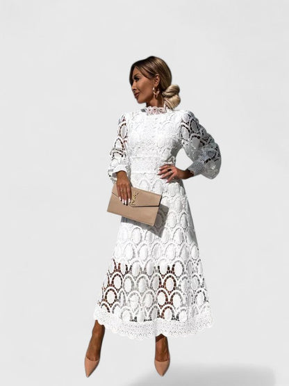 Solène™ | Robe Midi Dentelle