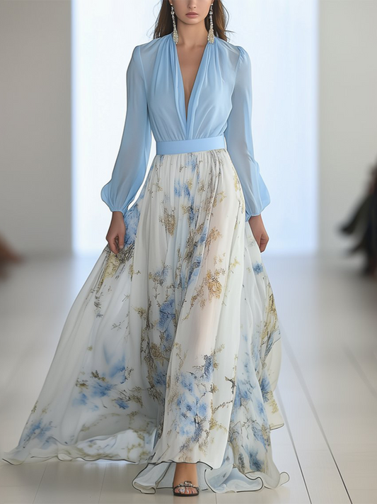 Sophie | Robe Maxi Élégante à Motif Floral