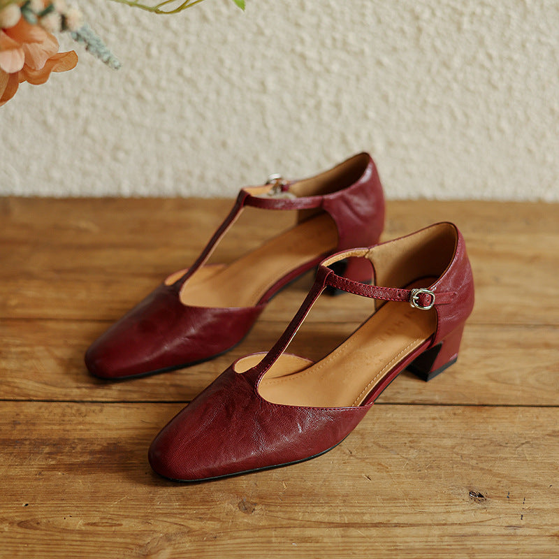 Lucienne | Talons à Bride en T Élégants