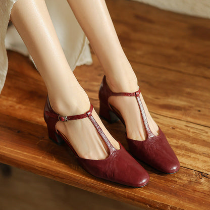 Lucienne | Talons à Bride en T Élégants