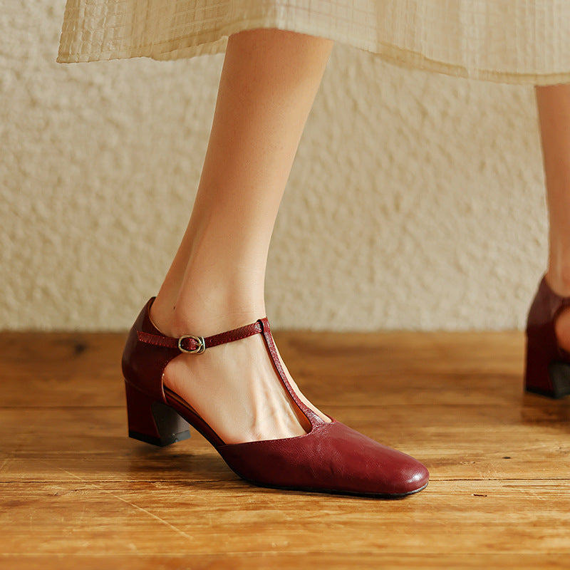Lucienne | Talons à Bride en T Élégants
