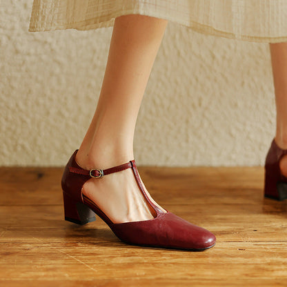 Lucienne | Talons à Bride en T Élégants