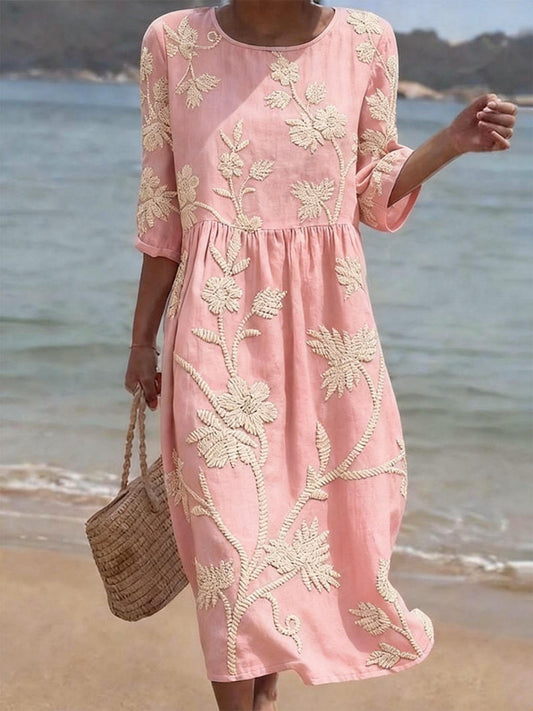 Marion | Robe Décontractée à Motif Fleuri