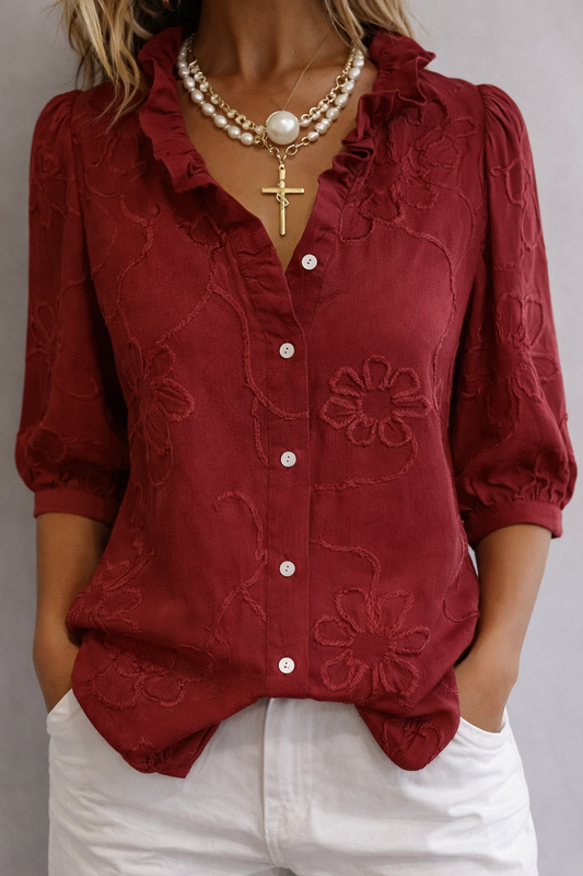 Louise | Blouse Florale Intemporelle