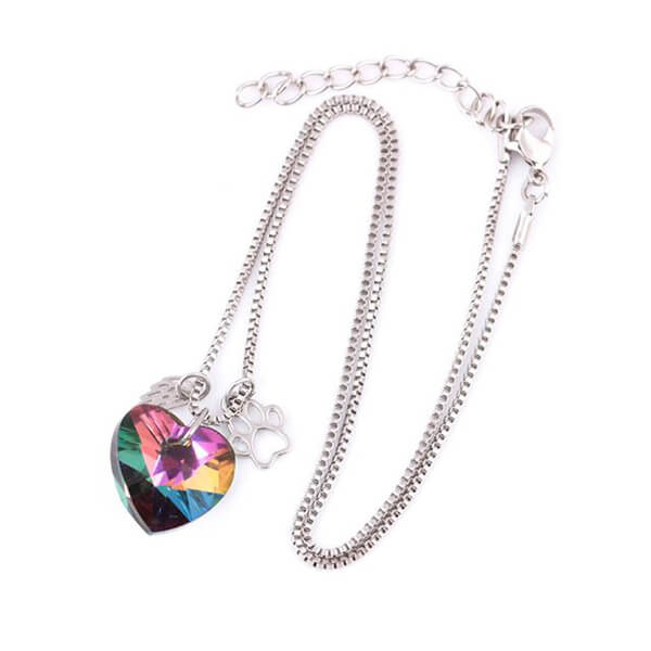Camille™ | Collier Cœur Arc-en-ciel