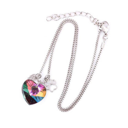 Camille™ | Collier Cœur Arc-en-ciel