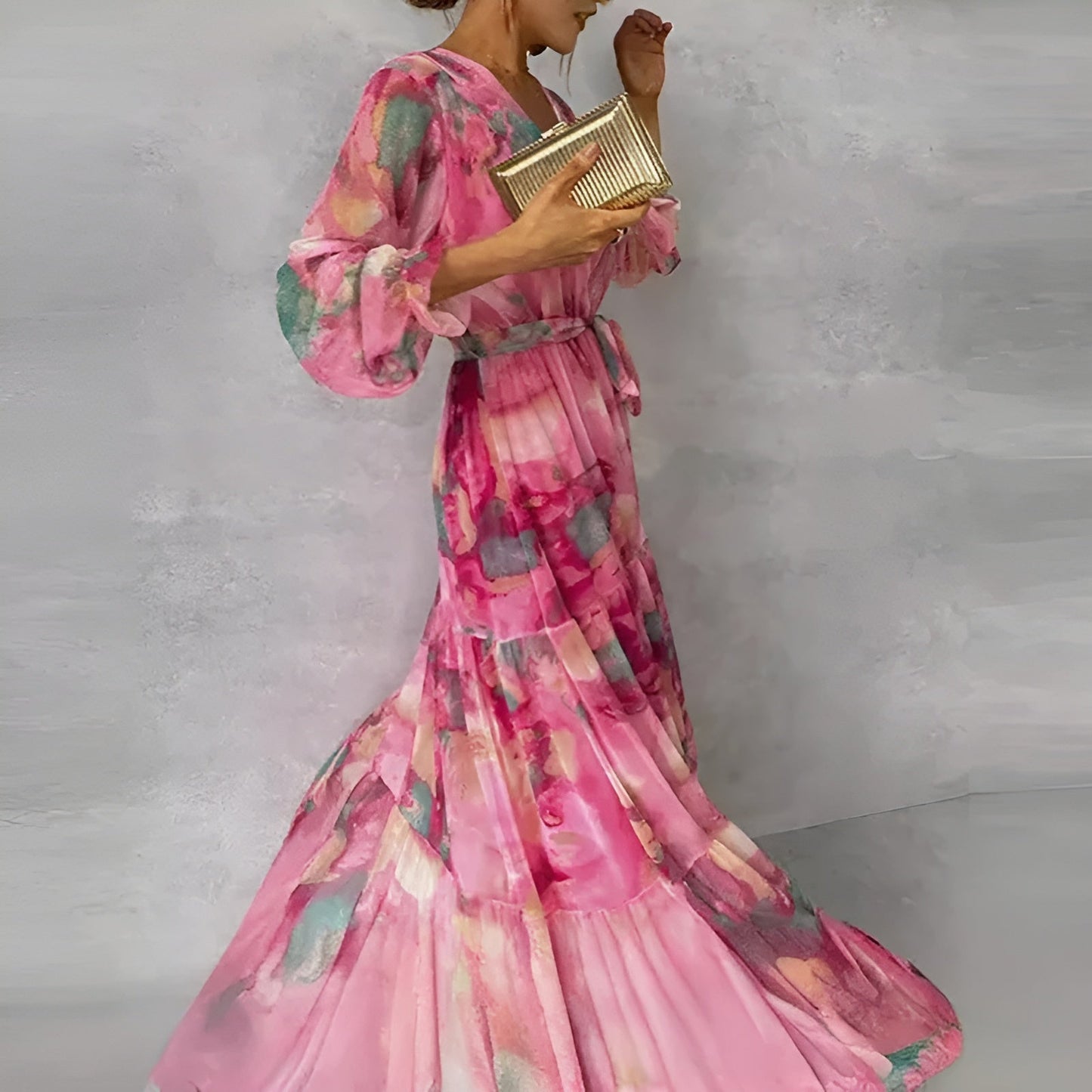 Roséline™ | Robe Fleurie Longue