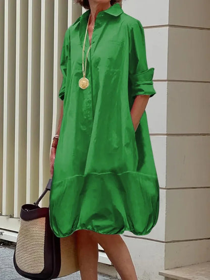 Valmira™ | Robe Chemise Ourlet Arrondi