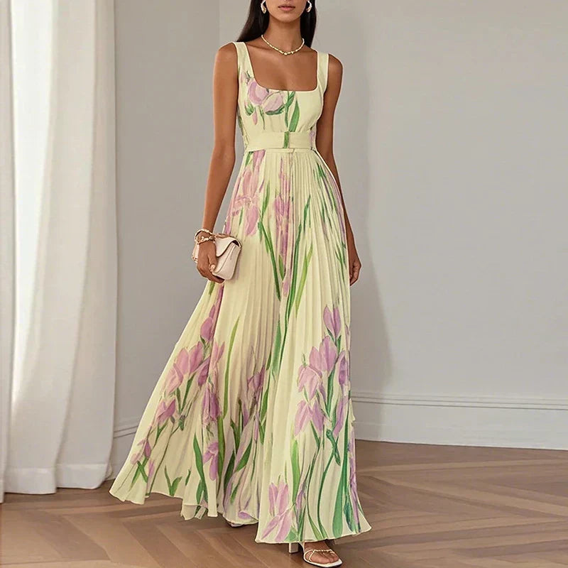 Valérie | Robe Maxi Évasée Florale